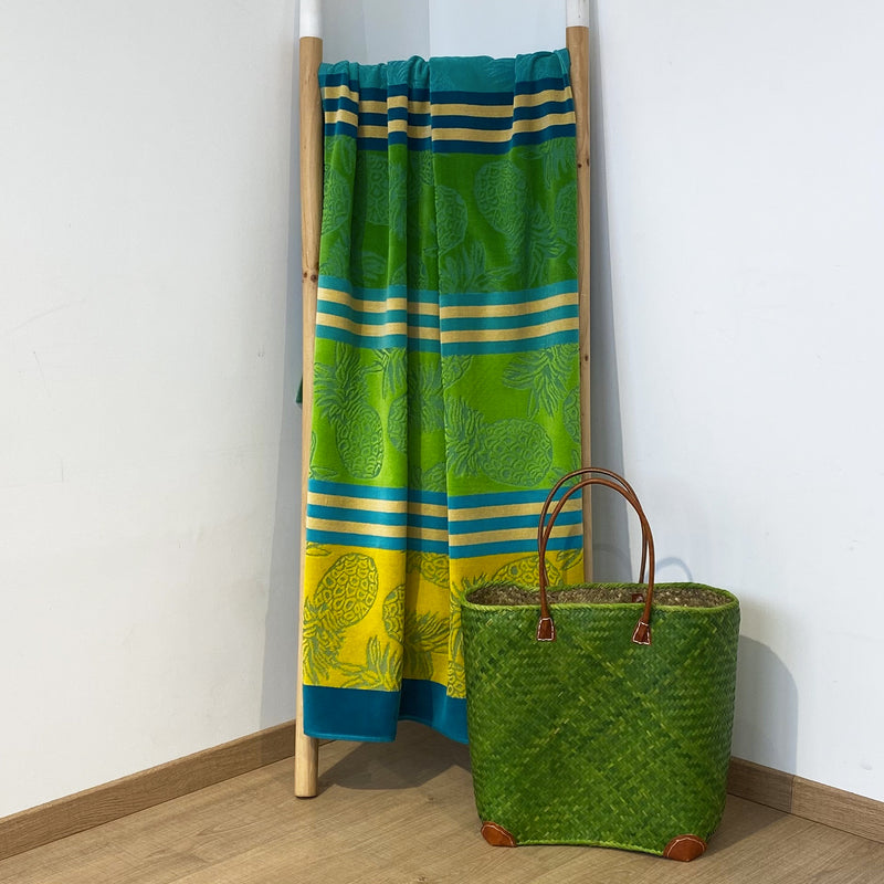 Serviette de plage éponge Velours Jacquard Cancun, large - Le comptoir de la plage