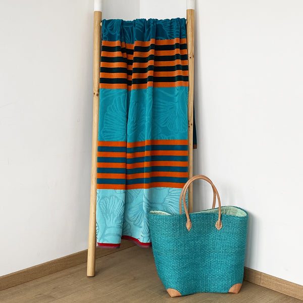 Drap de bain en coton Fioriti, large - Le comptoir de la plage
