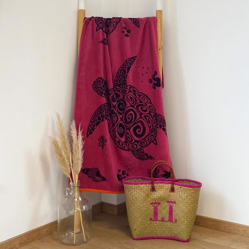 Drap de bain coton et polyester Asha - Le comptoir de la plage