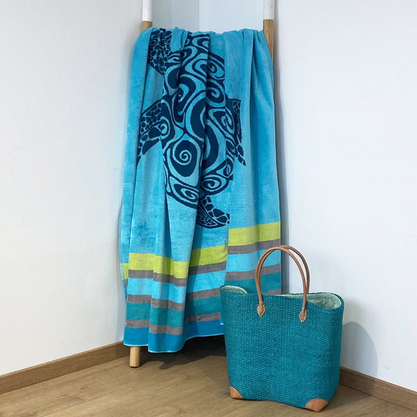 Serviette de plage éponge Velours Jacquard Baja, extra large - Le comptoir de la plage