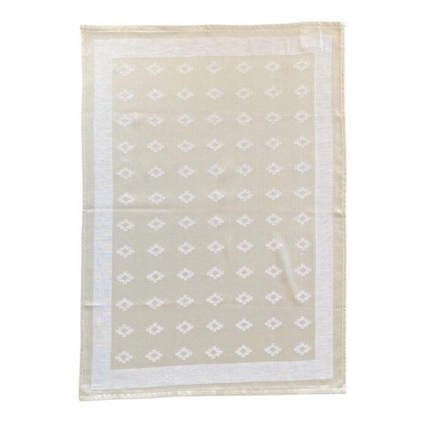 Lot de 2 Duos de torchons torchons assortis bicolores beige Déco 50 x 70
