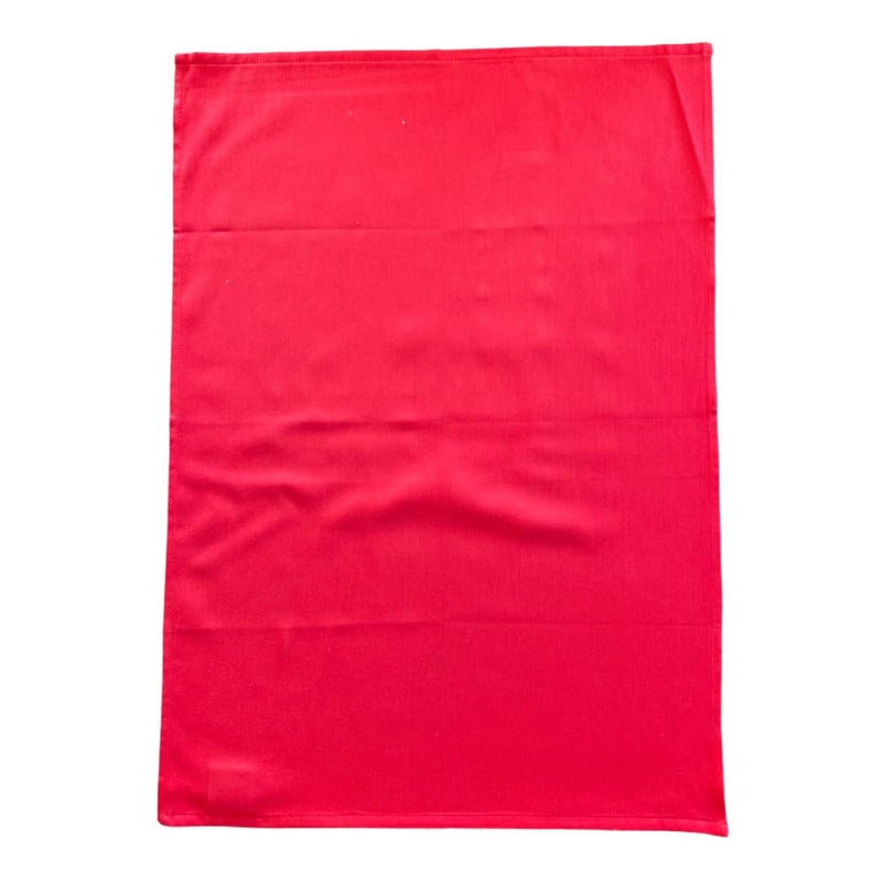 Lot de 2 Duos de torchons assortis bicolores carreaux rouges 50 x 70
