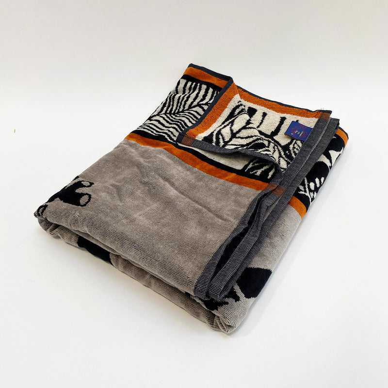 Serviette de plage éponge velours Jacquard Eldorado - Taille L