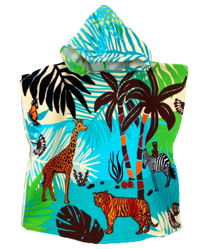 Poncho microfibre pour enfant Savana - Le comptoir de la plage