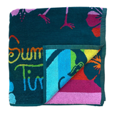 Serviette de plage en velours Jacquard Fiestas, extra large - Le comptoir de la plage