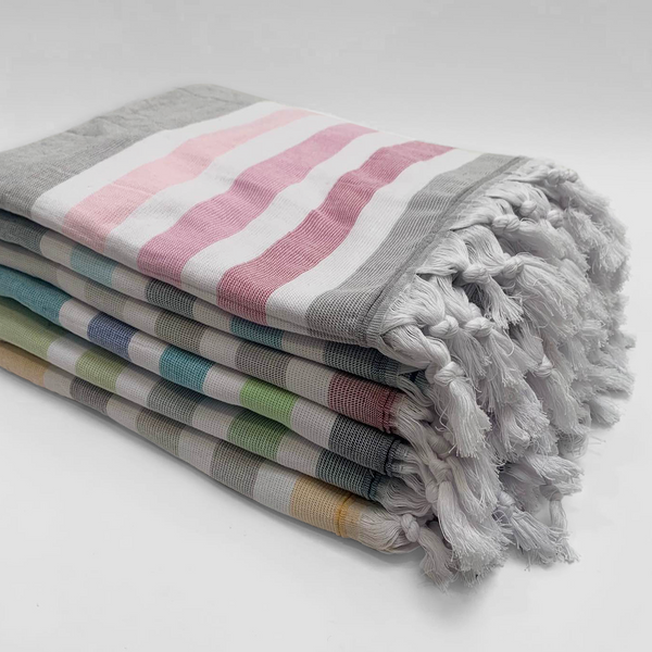 Fouta doublée éponge Zuma - 90x160 cm 340 g/m² - Très absorbante - 100 % Coton - LE COMPTOIR DE LA PLAGE