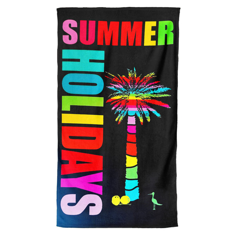 Serviette microfibre enfants Holidays - 70x140 cm 250 g/m² - motif imprimé – Peu encombrante, légère, pratique et séchage rapide - LE COMPTOIR DE LA PLAGE