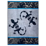 Serviette de plage éponge velours Jacquard Escondido Taille XL - Le comptoir de la plage