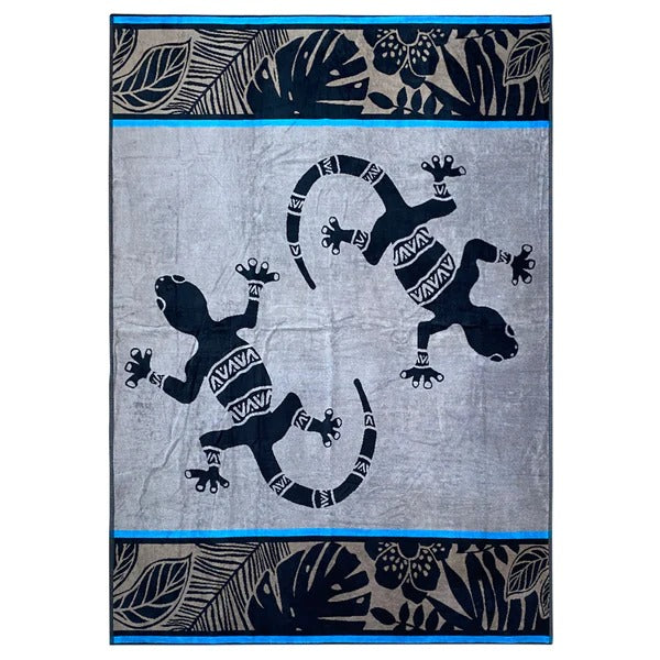 Serviette de plage éponge velours Jacquard Escondido Taille XL - Le comptoir de la plage