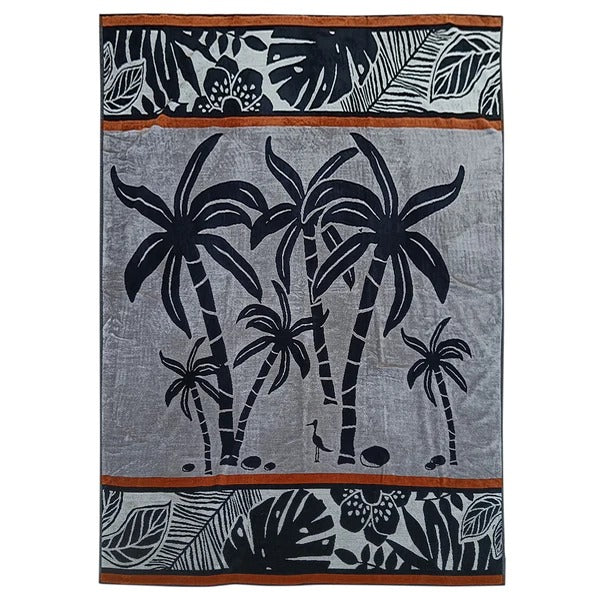 Serviette de plage éponge velours Jacquard Inagua Taille XL - Le comptoir de la plage