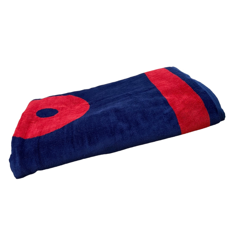 Serviette de plage éponge velours Jacquard Kirby, taille large - Le comptoir de la plage