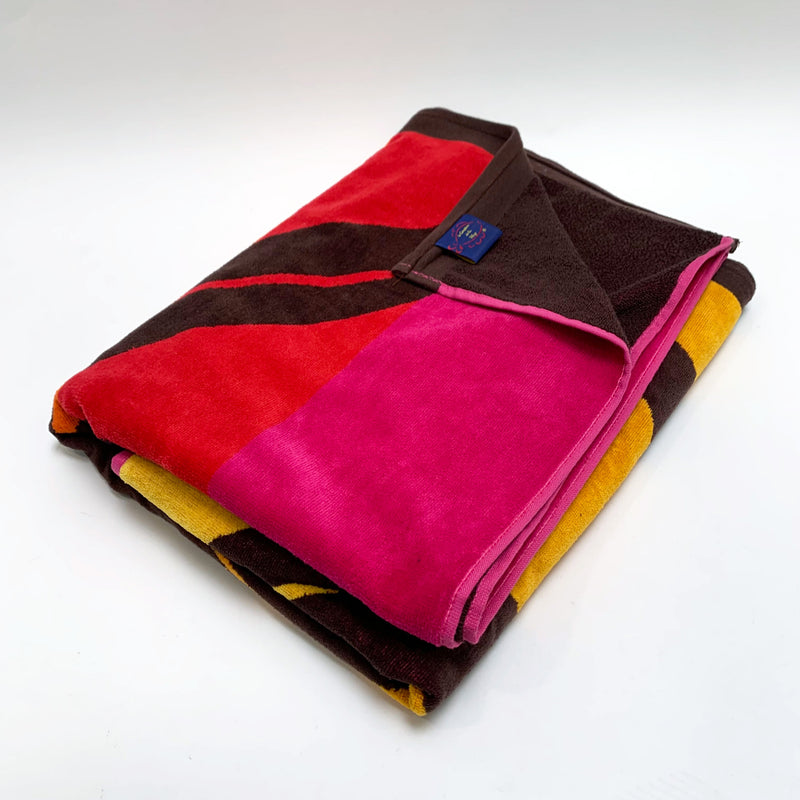 Serviette de plage éponge Velours Jacquard Malagueta, large - Le comptoir de la plage