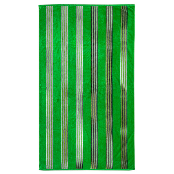 Drap de bain en coton Milonga vert, large - Le comptoir de la plage