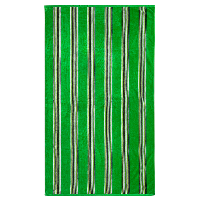 le comptoir de la plage Serviette de plage éponge Velours Jacquard Milonga Vert - Taille L