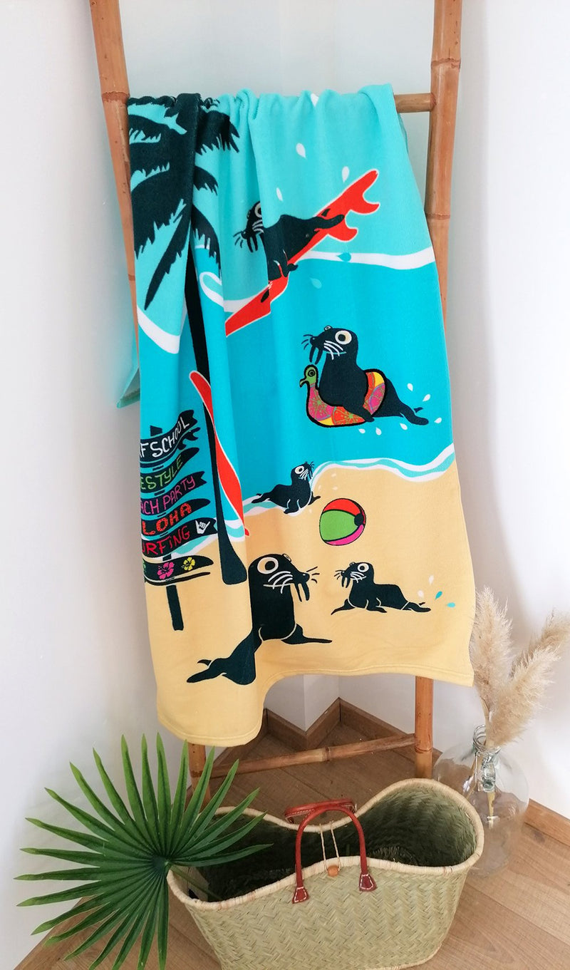 Drap de bain microfibre enfant Morsy - Le comptoir de la plage
