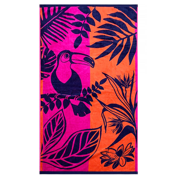 Serviette de plage éponge Velours Jacquard Mosquito - Taille L
