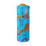 Matelas de plage pliable bleu coton de plage Kamarina - Le comptoir de la plage