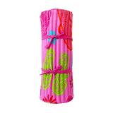 Matelas de plage pliable rose coton de plage Flip Flop - Le comptoir de la plage