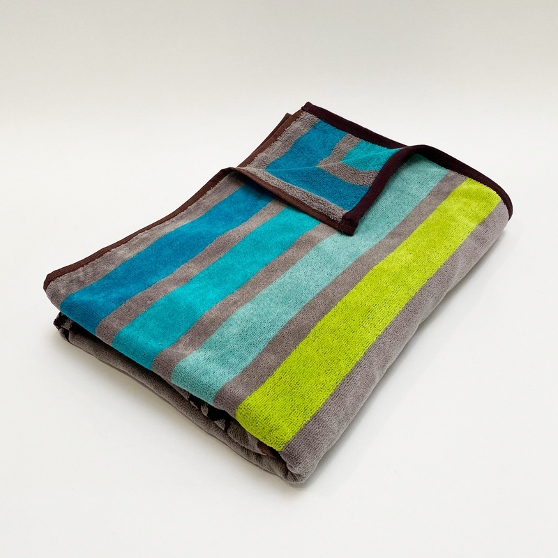 Serviette de plage éponge Velours Jacquard Oki - Taille L