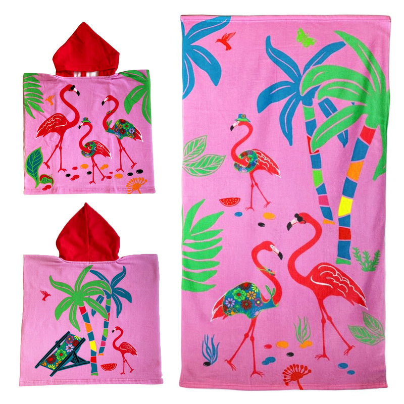 Pack enfant serviette et poncho Familia - Le comptoir de la plage