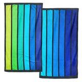 Pack promo serviettes de plage éponge velours Jacquard Happy Blue et Happy Men Taille L - Le comptoir de la plage