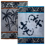 Pack Promo Serviettes de plage éponge velours Jacquard Inagua Escondido Taille XL - Le comptoir de la plage