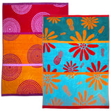 Pack Promo Serviettes de plage éponge velours Jacquard Spirale Daisies Taille XL - Le comptoir de la plage