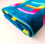 Serviette de plage éponge Velours Jacquard Partytime - Taille XXL