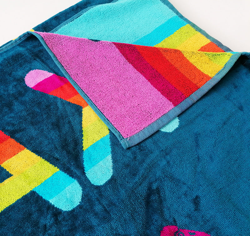 Serviette de plage éponge Velours Jacquard Partytime - Taille XXL
