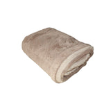 Plaid Polaire Imitation  toucher  "Lapin" Beige Taupe 130X170