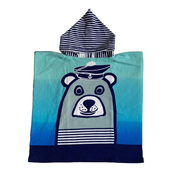 Poncho microfibre enfants - 60x120 cm 250 g/m² - Poncho enfant microfibre motif imprimé - Léger, idéal pour la plage, la piscine et le bain - LE COMPTOIR DE LA PLAGE