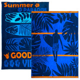 Pack Promo Serviettes de plage éponge velours Jacquard Sunday Fairyland, extra large - Le comptoir de la plage