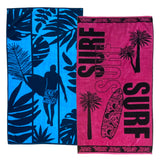Pack Serviettes de plage éponge velours Jacquard Aurora  Wapi - Le comptoir de la plage