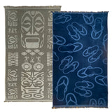 Pack Promo Serviettes de plage éponge velours Jacquard Izapa Zapato - Le comptoir de la plage
