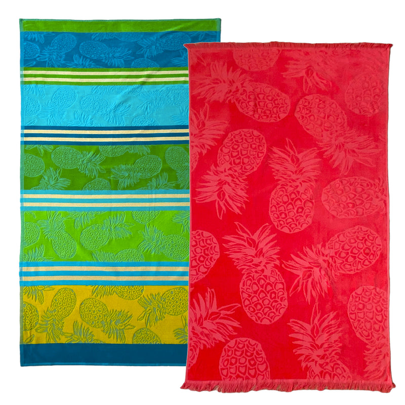Pack Promo Serviettes de plage en coton Lazaro Cancun - Le comptoir de la plage