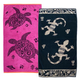 Pack Serviettes de plage éponge velours Jacquard Asha Sakari - Le comptoir de la plage