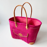 Panier artisanal Manjopika avec pochon et poche extérieure