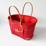 Panier artisanal Manjopika avec pochon et poche extérieure
