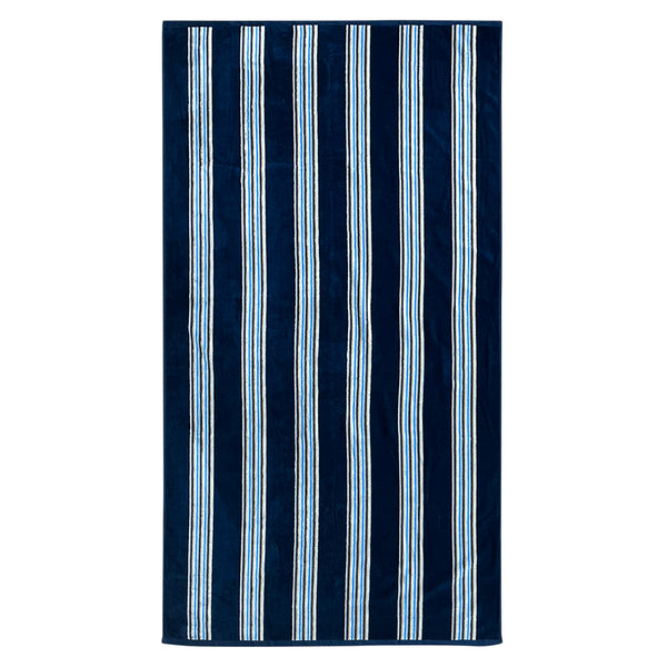 Drap de bain en coton Milonga Bleu marine - Le comptoir de la plage
