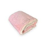 Plaid super doux imitation lapin rose - Le comptoir de la plage