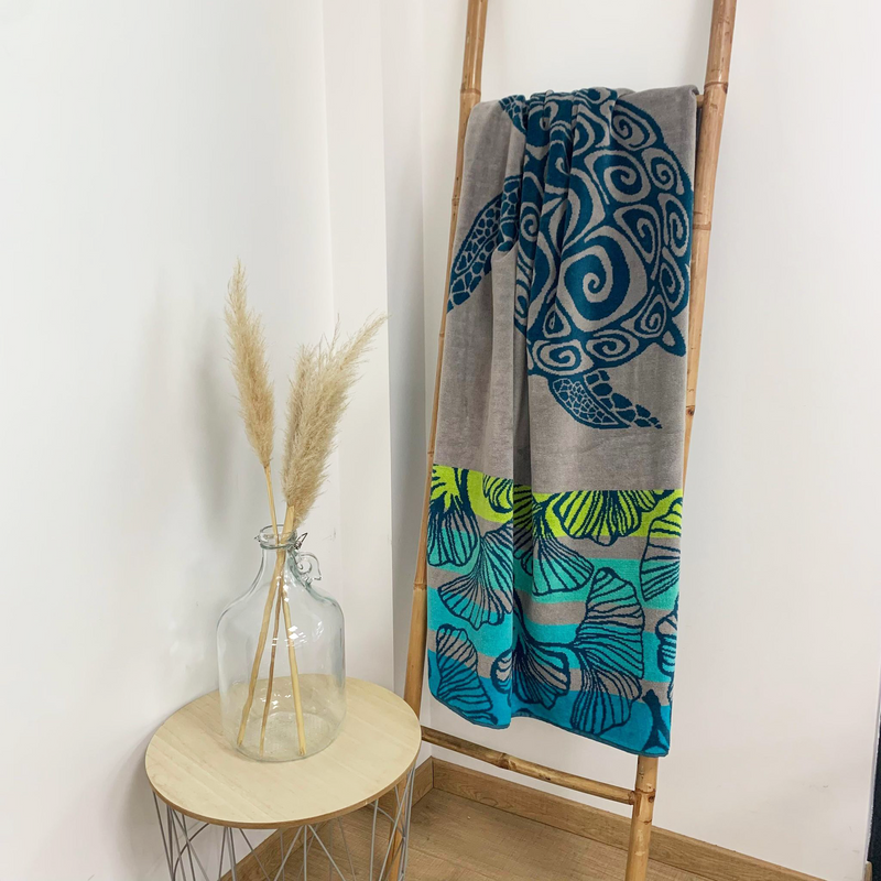 Serviette de plage éponge velours Jacquard Playamar - Taille L