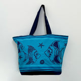 Sacs de plage Bohème Fish - 35x58x23 cm – Grand format avec fermeture zip et poche intérieure - LE COMPTOIR DE LA PLAGE