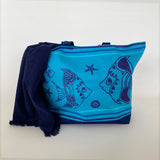 Sac de plage polyester  Bohème fish