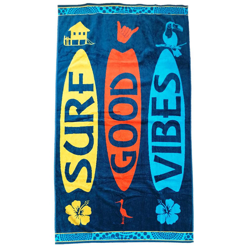 Serviette de plage en coton Sajuta, large - Le comptoir de la plage