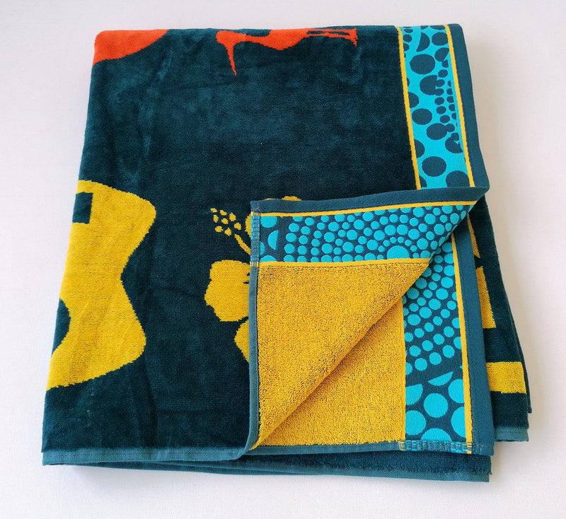 Serviette de plage Sajuta motifs thème surf 100x175cm 470gm²