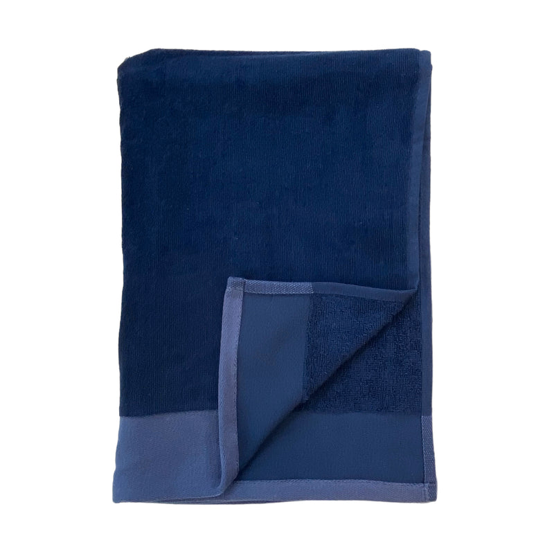 Serviette de plage unie bleu navy Shady - Le comptoir de la plage