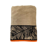 Serviette de plage éponge velours Jacquard Lukko - Le comptoir de la plage