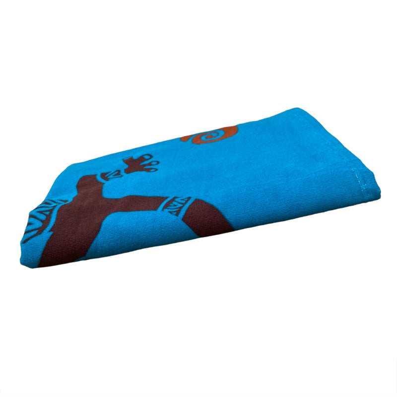 Drap de bain bleu en microfibre bleu Stazzo - Le comptoir de la plage
