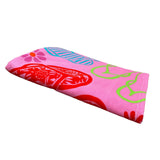 Serviette de plage rose microfibre Flip Flop- Le comptoir de la plage
