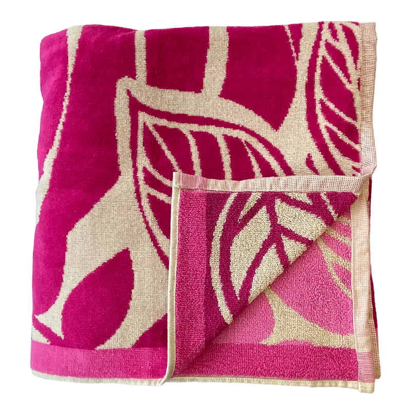 Serviette de bain éponge Velours Jacquard Cabo, extra large - Le comptoir de la plage